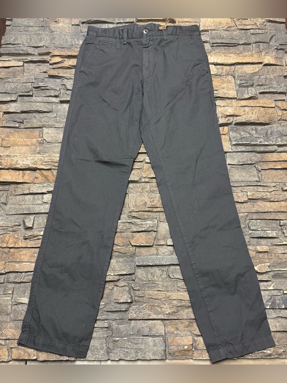 Paperbacks Premium Cotton Chino Pants Mens 32x32 Gray Casual Work Regular Fit